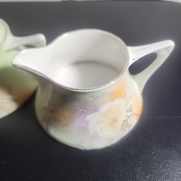 Z S & Co Bavaria Porcelain Sugar Bowl & Creamer Set Signed - Picture 4 of 14